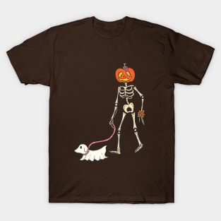 Skeleton Walking Ghost Dog T-Shirt